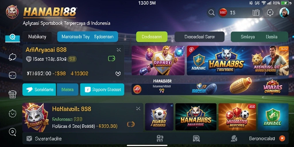 Tampilan gameplay menarik dari aplikasih Sportsbook HANABI88.