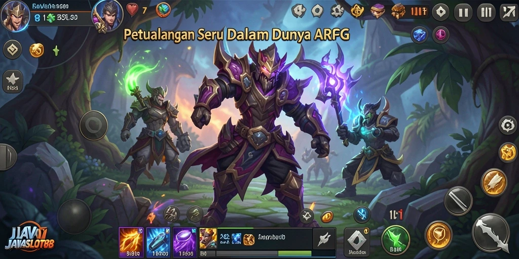 Tampilan gameplay in-game JAVASLOT88 yang mendebarkan di dunia ARPG.