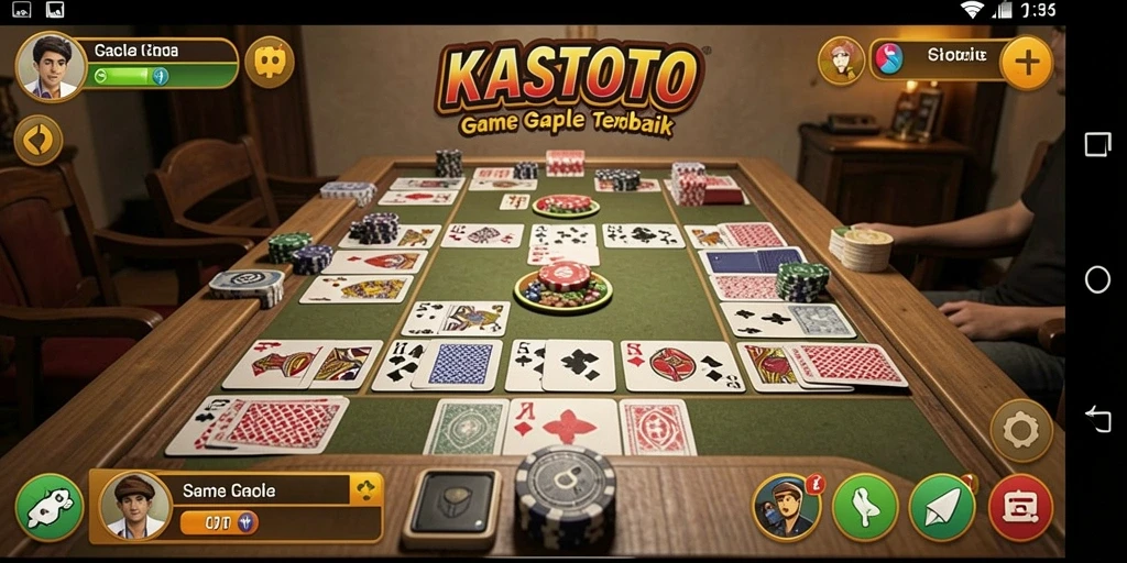 Gambar gameplay Gaple KASTOTO yang menarik dan penuh aksi.