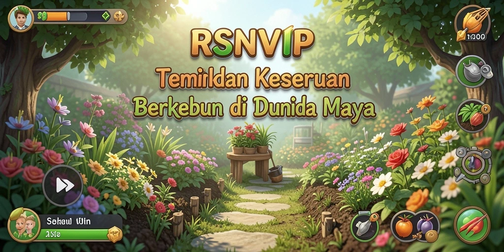 Gameplay menarik RSNVIP yang menunjukkan aktivitas bertani dan panen hasil.