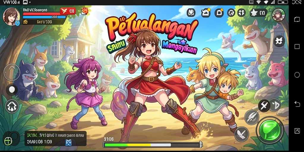 Gameplay VW108 yang penuh aksi dan karakter anime unik
